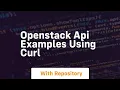 Openstack api examples using curl