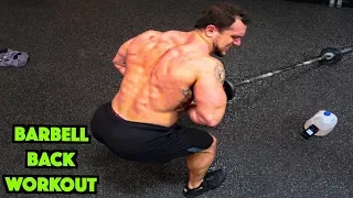 intense 5 minute barbell back workout
