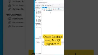 Create Database using MySQL workbench
