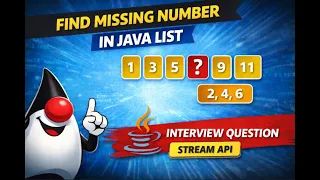 Find Missing Number in Java List Using Stream API Java Interview Question