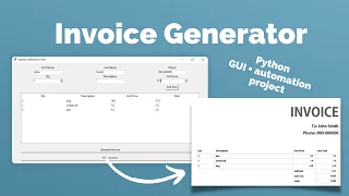 Python Invoice Generator tutorial for beginners - Python GUI Automation project resume project