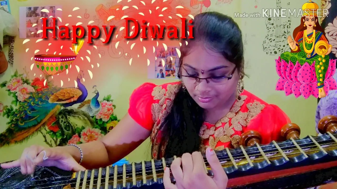 Bhagyada Lakshmi baramma on veena Bhagyada Lakshmi baramma on veena