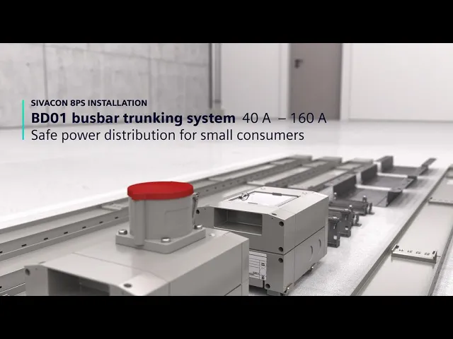 Краен капак за шинопровод BD01 IP54 Siemens, SIEMENS, BD01-EF на инсталацията на шинопровод BD01 с безопасно разпределение на електрическа енергия.