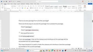 Package in JAVA Module 5