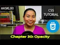 Chapter 30 CSS Tutorial - Opacity