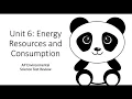 Unit 6 APES Energy Use Review - AP Environmental Science