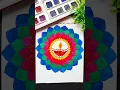 Watercolor Mandala Rangoli for Diwali Easy Festive Art Tutorial