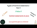 Control statements in java Part 1 if if-else if else-if nested if CodeEureka
