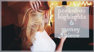 dyeing my underlayer at home with a box dye money piece peekaboo highlights