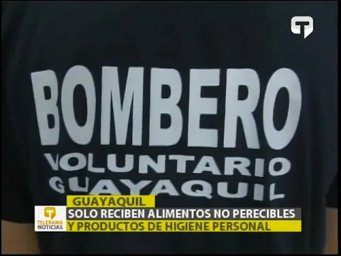 Bomberos de Guayaquil reciben donaciones para Esmeraldas