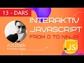JavaScript 13 - dars Interaktiv JavaScript kurs seriyasi
