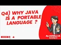 Why java is portable language Java Features Java Siddharth Lecture