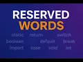 Mastering Reserve Keywords in java