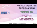 CS8392 - OBJECT ORIENTED PROGRAMMING
