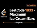 LeetCode 1833 Maximum Ice Cream Bars Java Solution Counting Sort Greedy CodeByTushu
