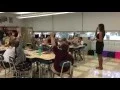 Teacher welcomes back students on first day of school