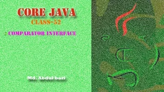 Core Java - Bangla Tutorial Comparator interface