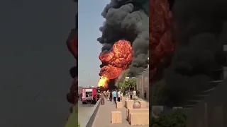 حريق محافظة قنا بنزينه المعنا  حريق محافظة قنا بنزينه المعنا