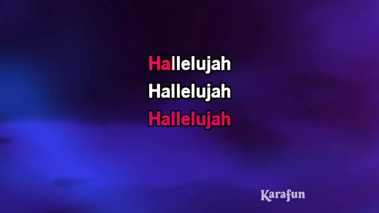 Karaoke Hallelujah   Sing