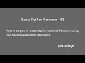 EP 53 Language Python Basic Program I go2collage