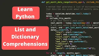 Python programming for beginners How to code List and dictionary comprehensions