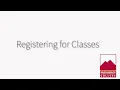 Registering for Classes