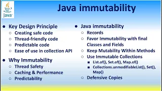 Java immutability Record Thread Safety Caching Performance Predictability List of Set of Map of