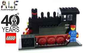LEGO 40370 Steam Engine 40 Years Lego Trains Anniversary Set - Lego Speed Build Review