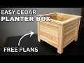Easy Cedar Planter Box FREE PLANS