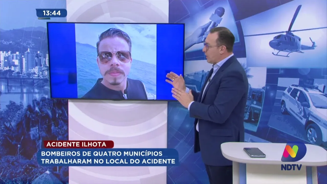 Acidente em Ilhota: bombeiros de quatro municípios trabalharam no local do acidente