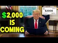 $2,000 Stimulus Check Confirmed! Trump Says It Will Be Paid NOW