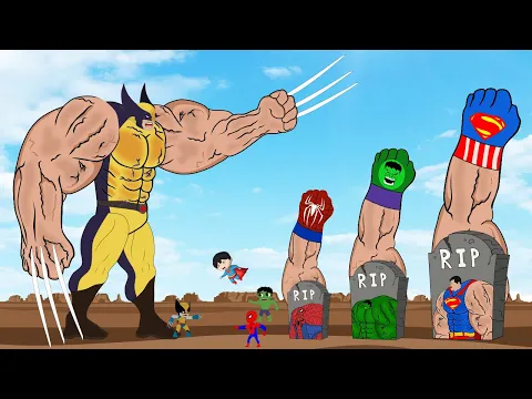 Download MP3 Rescue SUPER HEROE HULK \u0026 SPIDER MAN, SUPERMAN vs WOLVERINE : Returning from the Dead SECRET - FUNNY