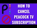 How to Cancel Peacock TV Subscription