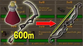 Flipping the Scythe for the First Time I m Scared Flipping 1gp to Twisted Bow OSRS