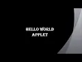 Hello World Applet Advanced Java Programming V H N S N C Autonomous