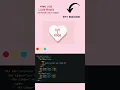 Wow Heart Shape Animation using Pure html CSS Love U