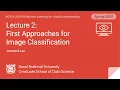 2025 Lecture 2 First Approaches for Image Classification