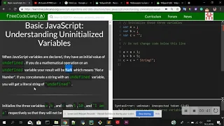 FCC 5 lekcija Basic JavaScript Understanding Uninitialized Variables na Hrvatskome jeziku
