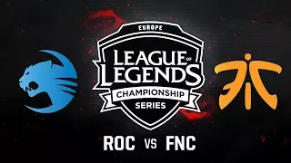 ROC vs. FNC - Week 9 Game 2 | EU LCS Summer Split | Roccat vs. Fnatic (2017)