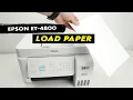 Epson EcoTank ET-4800 How to Load The Paper