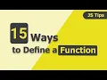 15 Ways to Define a Function in JavaScript JavaScript Tips JavaScript