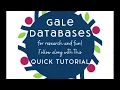 How-To Use Gale Databases Tutorial