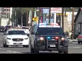 Multiple LASD Units Responding Code 3 to a Robbery