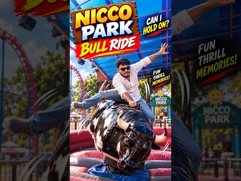 Bull ride 🤯 Nicco Park 🏖️ #shortsvideo
