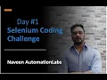Day 1 - Selenium Coding Challenge Dynamic Element Xpath