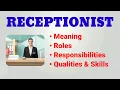 Receptionist Job Description Receptionist Roles and Responsibilities Qualities and Skills