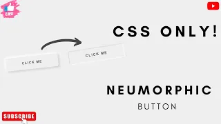 Neumorphism UI Button Pure CSS-3 Tutorial