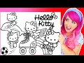 Coloring Hello Kitty Ballerina Soccer Dolphin Roller Skate Coloring Pages Prismacolor Markers