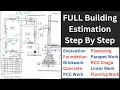 Building Estimation Building Estimate Estimation Costing Long Wall Short Wall Method