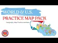 Make Geography Fun Interactive World United States Map Combo Pack for Classrooms Homeschool